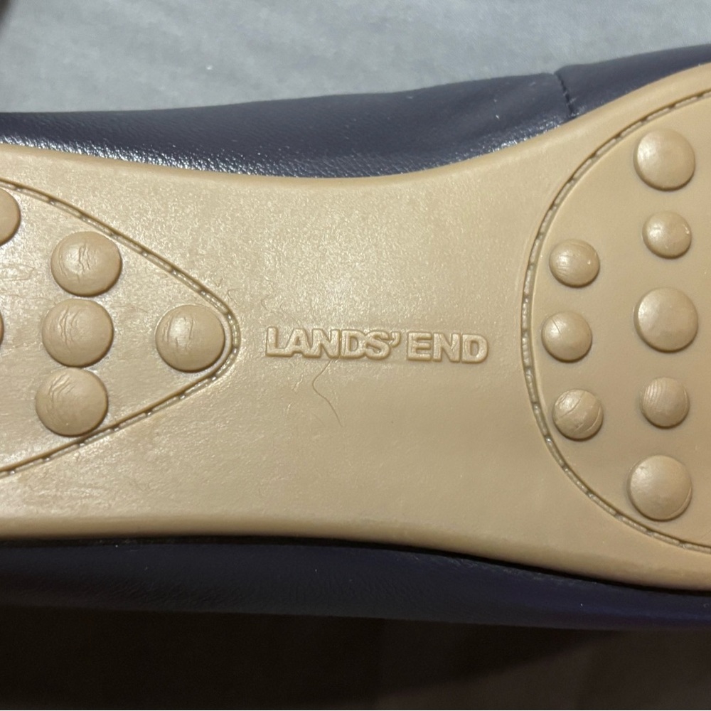 Lands' End women’s Navy Blue Leather Loafers sz 9.5B - Picture 7 of 9
